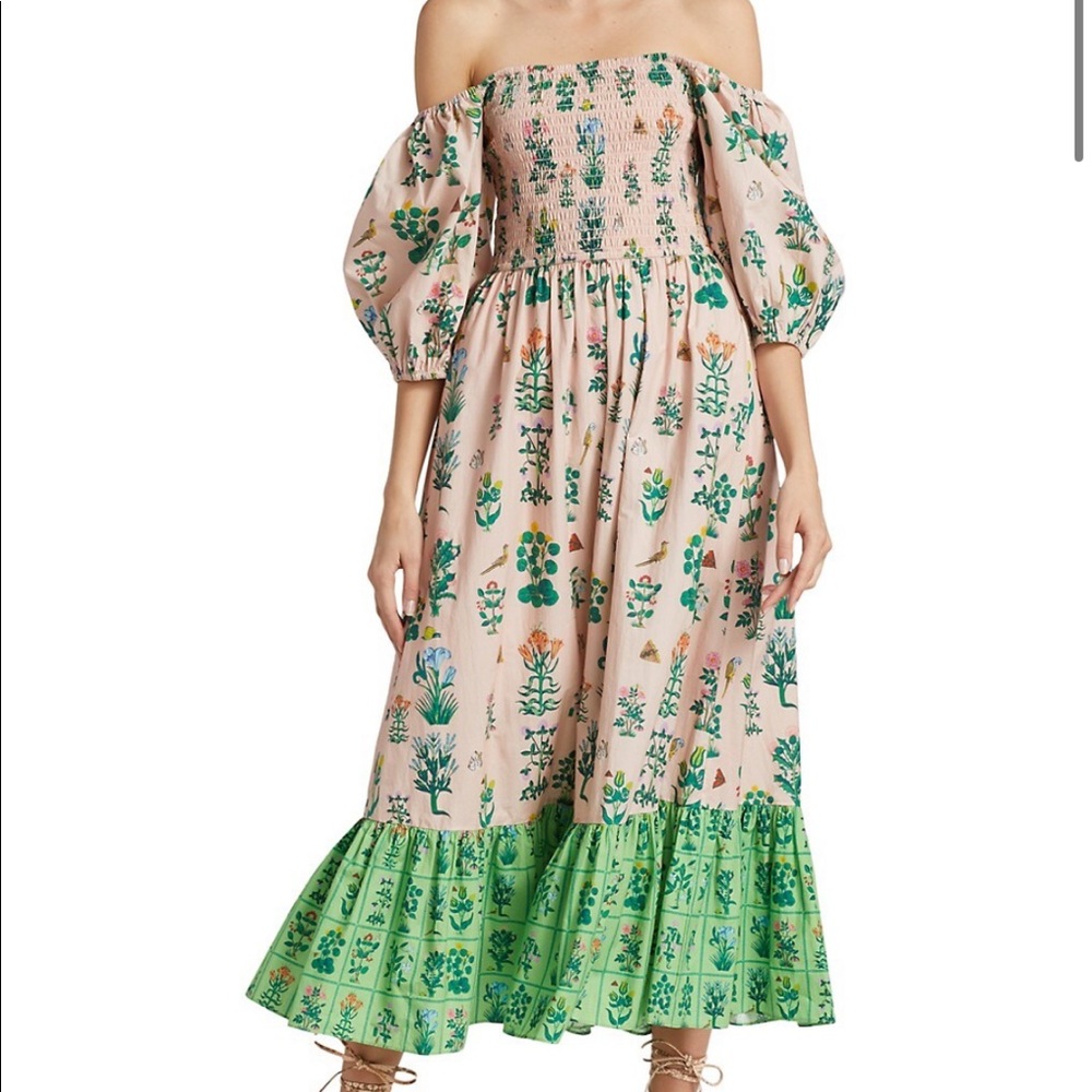 Rhode Eloise Puff Sleeve Floral Dress XS
